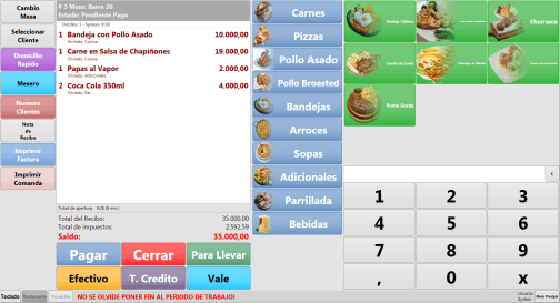 Software POS bar restaurantes