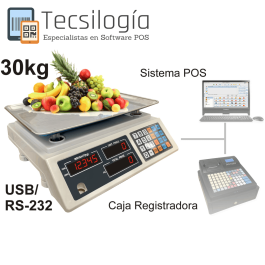 Báscula Balanza Pesa POS USB/Serial